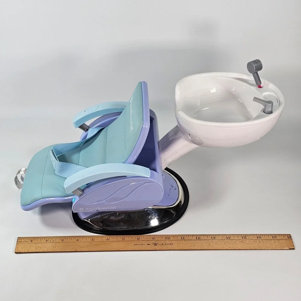 American Girl Doll Salon Chair and Spa Sink Station Blue Purple F5355